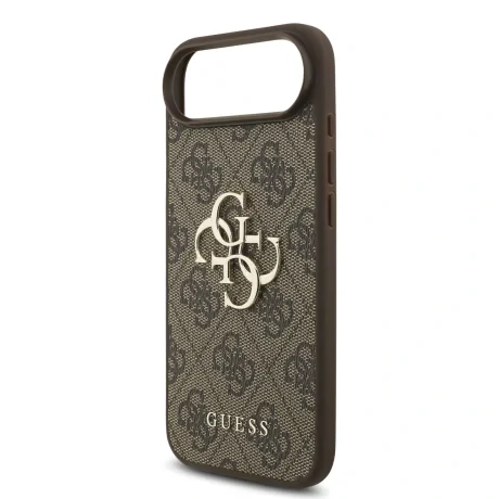 Husa spate Guess PU 4G cu logo metalic pentru iPhone Air, maro