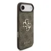 Husa spate Guess PU 4G cu logo metalic pentru iPhone Air, maro