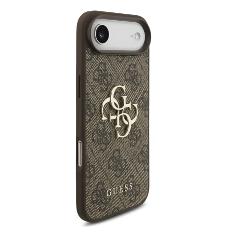 Husa spate Guess PU 4G cu logo metalic pentru iPhone Air, maro