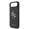 Husă spate Guess PU 4G cu logo metalic pentru iPhone Air, neagră