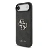 Husă spate Guess PU 4G cu logo metalic pentru iPhone Air, neagră