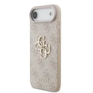 Husa spate Guess PU 4G cu logo metalic pentru iPhone Air, roz