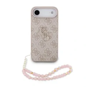 Husă spate Guess PU 4G cu logo metalic pentru iPhone Air, roz