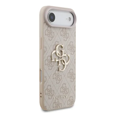 Husă spate Guess PU 4G cu logo metalic pentru iPhone Air, roz