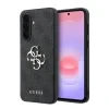 Husa spate Guess PU 4G cu logo metalic pentru Samsung Galaxy A37, gri