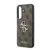 Husa spate Guess PU 4G cu logo metalic pentru Samsung Galaxy A37, maro