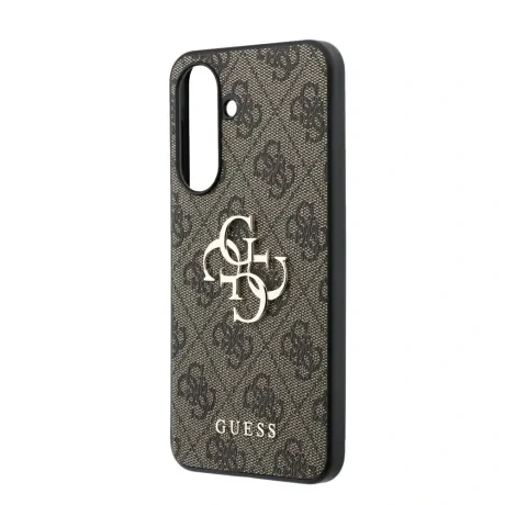 Husa spate Guess PU 4G cu logo metalic pentru Samsung Galaxy A37, maro