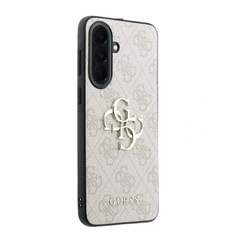 Husa spate Guess PU 4G cu logo metalic pentru Samsung Galaxy A37, roz