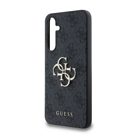 Husa spate Guess PU 4G cu logo metalic pentru Samsung Galaxy A55 5G, gri