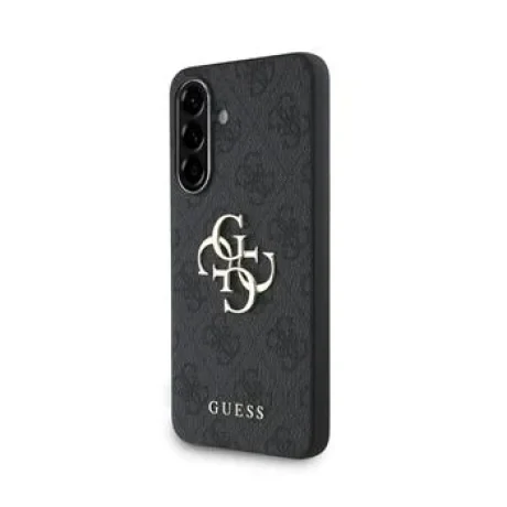 Husa spate Guess PU 4G cu logo metalic pentru Samsung Galaxy A56, gri