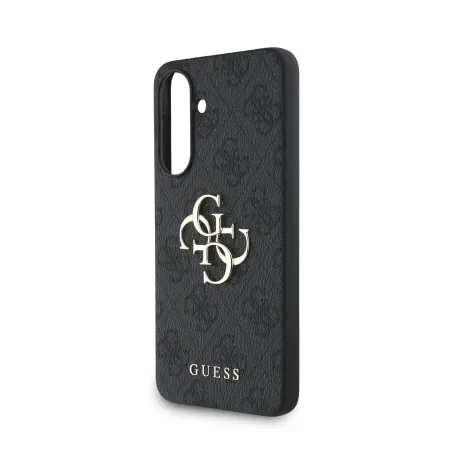 Husa spate Guess PU 4G cu logo metalic pentru Samsung Galaxy A56, gri