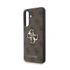 Husa spate Guess PU 4G cu logo metalic pentru Samsung Galaxy A56, maro