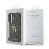 Husa spate Guess PU 4G cu logo metalic pentru Samsung Galaxy A56, maro