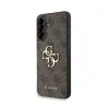 Husa spate Guess PU 4G cu logo metalic pentru Samsung Galaxy A56, maro