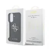 Husa spate Guess PU 4G cu logo metalic pentru Samsung Galaxy A57, gri