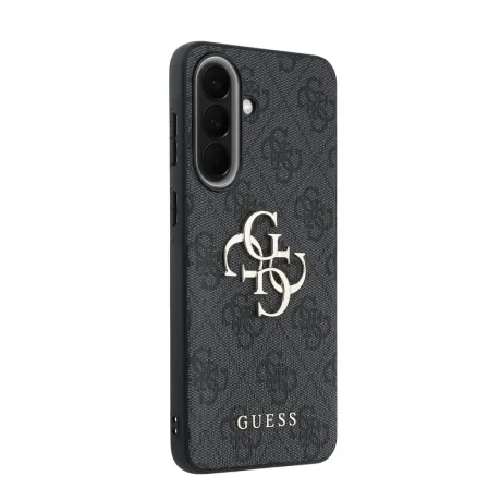 Husa spate Guess PU 4G cu logo metalic pentru Samsung Galaxy A57, gri