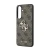 Husa spate Guess PU 4G cu logo metalic pentru Samsung Galaxy A57, maro