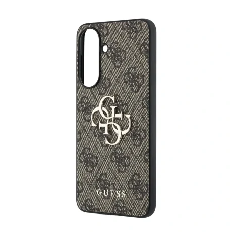 Husa spate Guess PU 4G cu logo metalic pentru Samsung Galaxy A57, maro