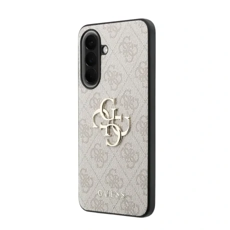 Husa spate Guess PU 4G cu logo metalic pentru Samsung Galaxy A57, roz