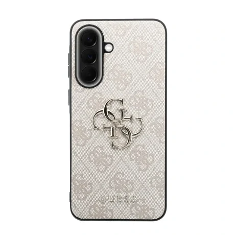 Husa spate Guess PU 4G cu logo metalic pentru Samsung Galaxy A57, roz