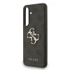 Husa spate Guess PU 4G cu logo metalic pentru Samsung Galaxy S25 FE, gri