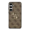 Husa spate Guess PU 4G cu logo metalic pentru Samsung Galaxy S25 FE, maro