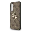 Husa spate Guess PU 4G cu logo metalic pentru Samsung Galaxy S25 FE, maro