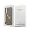 Husa spate Guess PU 4G cu logo metalic pentru Samsung Galaxy S25 FE, maro