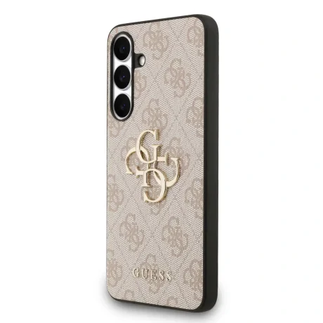 Husa spate Guess PU 4G cu logo metalic pentru Samsung Galaxy S25 FE, roz