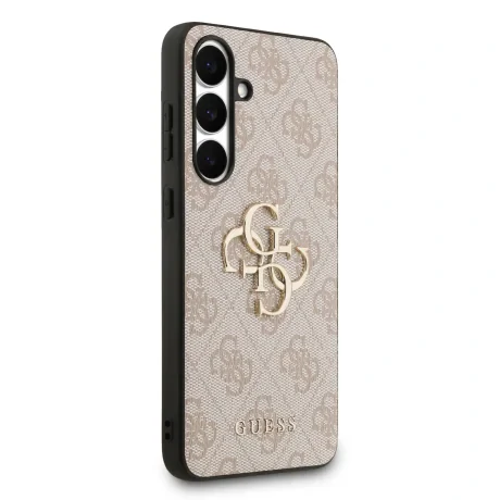 Husa spate Guess PU 4G cu logo metalic pentru Samsung Galaxy S25 FE, roz