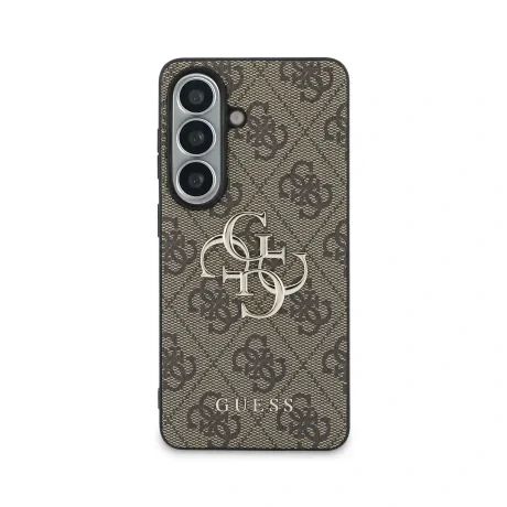 Husa spate Guess PU 4G cu logo metalic pentru Samsung Galaxy S26, maro