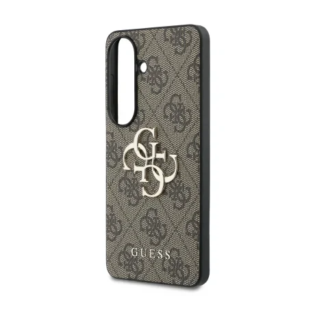 Husă spate Guess PU 4G cu logo metalic pentru Samsung Galaxy S26+, maro