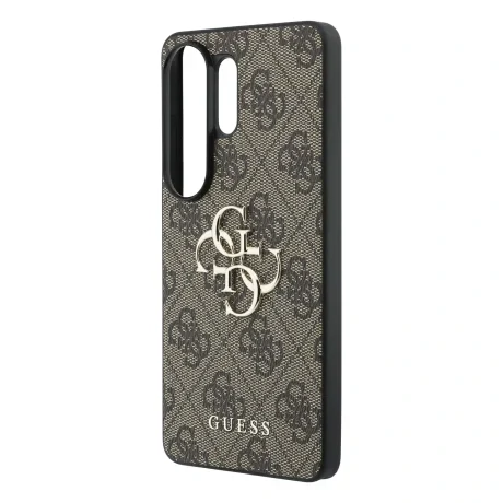 Husa spate Guess PU 4G cu logo metalic pentru Samsung Galaxy S26 Ultra, maro