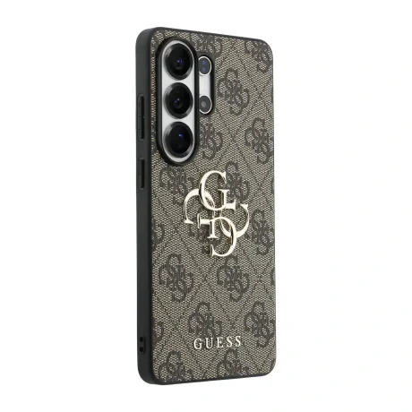 Husa spate Guess PU 4G cu logo metalic pentru Samsung Galaxy S26 Ultra, maro