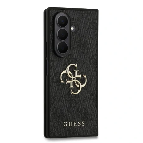 Husă spate Guess PU 4G cu logo metalic pentru Samsung Galaxy Z Fold 7, gri