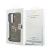 Husă spate Guess PU 4G cu logo metalic pentru Samsung Galaxy Z Fold 7, maro