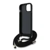 Husă spate Guess PU 4G cu logo metalic, tip crossbody, pentru iPhone 15, roz