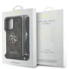 Husă spate Guess PU 4G cu logo metalic, tip crossbody, pentru iPhone 16, maro
