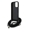 Husă spate Guess PU 4G cu logo metalic, tip crossbody, pentru iPhone 16, roz