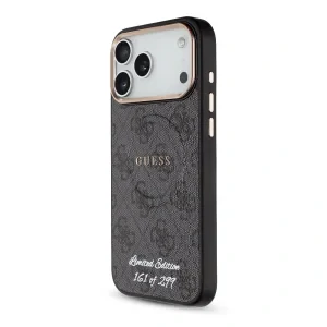 Husă spate Guess PU 4G MagSafe Strap Limited Edition 299 pentru iPhone 17 Pro Max Negru