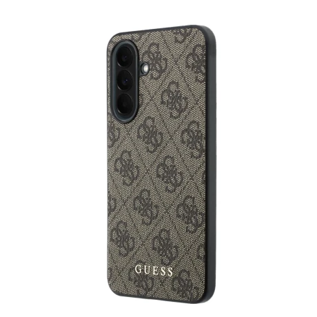 Husa spate Guess PU 4G Metal Classic Logo pentru Samsung Galaxy A37, maro