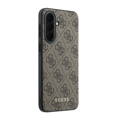 Husa spate Guess PU 4G Metal Classic Logo pentru Samsung Galaxy A37, maro
