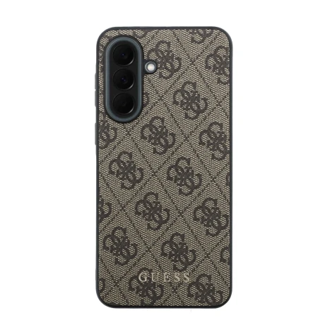 Husa spate Guess PU 4G Metal Classic Logo pentru Samsung Galaxy A37, maro