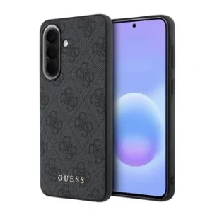 Husa spate Guess PU 4G Metal Classic Logo pentru Samsung Galaxy A57, gri