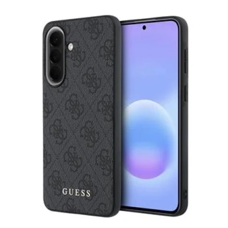 Husa spate Guess PU 4G Metal Classic Logo pentru Samsung Galaxy A57, gri