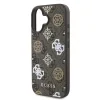 Husă spate Guess PU 4G Peony MagSafe pentru iPhone 16, maro