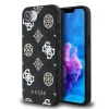 Husă spate Guess PU 4G Peony MagSafe pentru iPhone 16e/17e, neagră