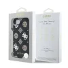 Husă spate Guess PU 4G Peony MagSafe pentru iPhone 16e/17e, neagră