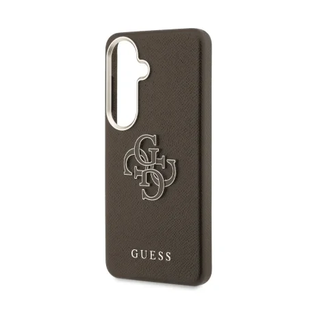 Husa spate Guess PU 4G Resin Metal Logo pentru Samsung Galaxy S26+ Maro