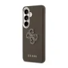 Husa spate Guess PU 4G Resin Metal Logo pentru Samsung Galaxy S26, maro